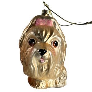 One Hundred 80 Large Yorkie Glass Ornament 2011 READ